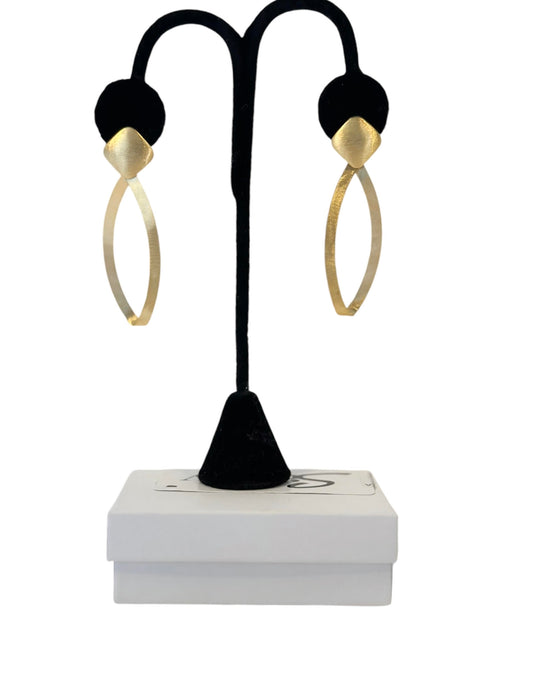 Gold Geometric Dangle Earring Eneida Franca