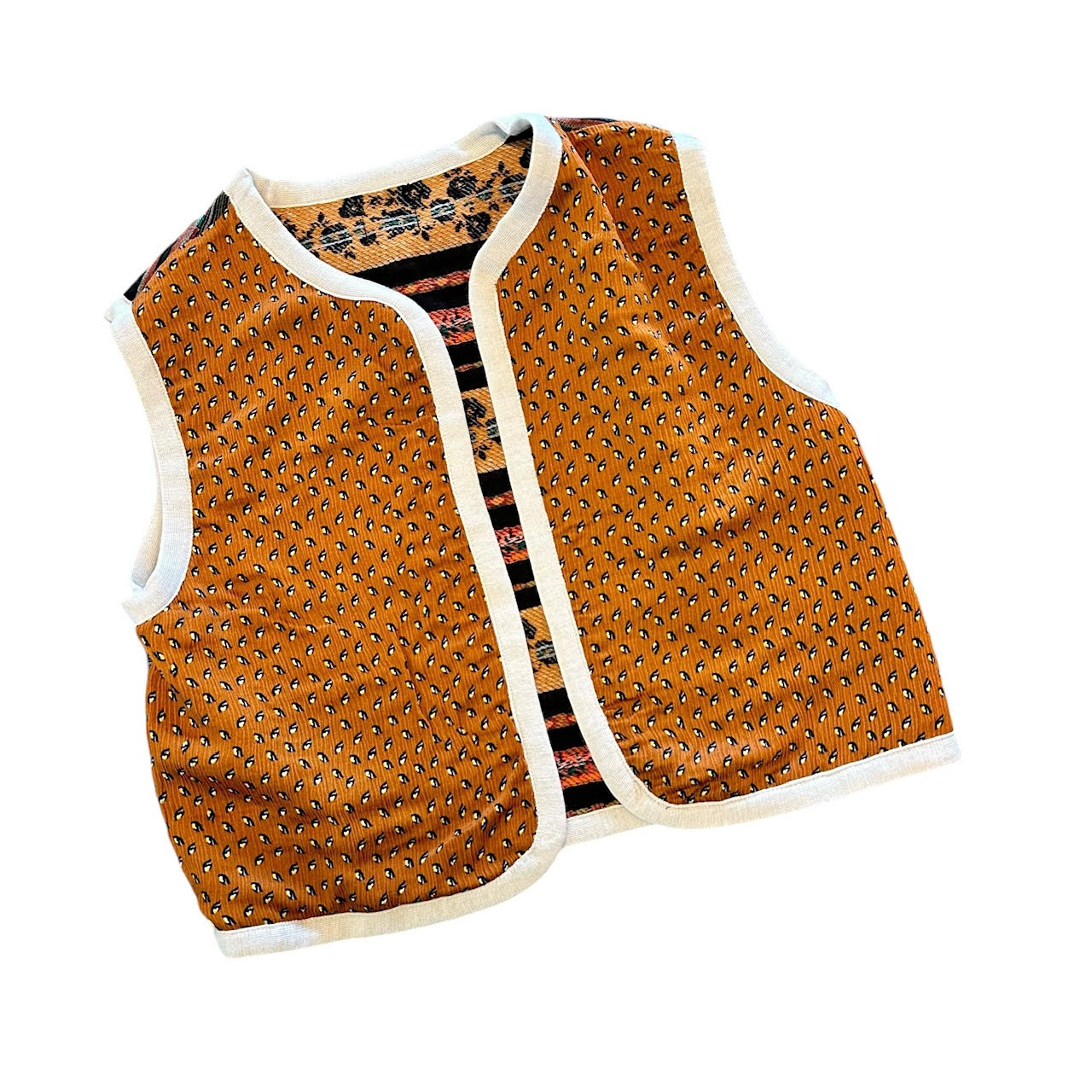 Reversible Mix Print Vest in multi by Aldo Martins